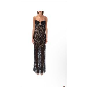 Self-Portrait Fine Lace Maxi Dress